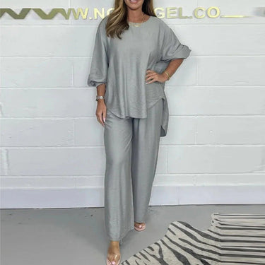 Hot sale 50 % OFF💝Women's Long Sleeve High Waisted Wide Leg Pants Suit